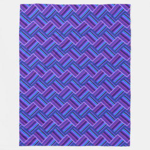 Manta Polar Tejidos de rayas azules y violetas