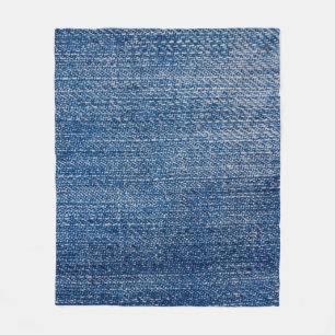 Manta Polar Tejidos jeans estructura de denim azul