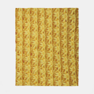 Manta Polar Tela de punto amarillo: textura rayada.