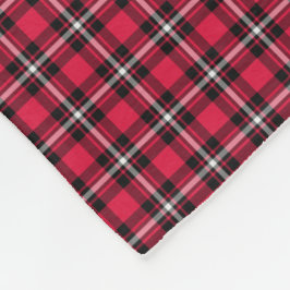 Manta Polar Tela escocesa deportiva del rojo cereza y del
