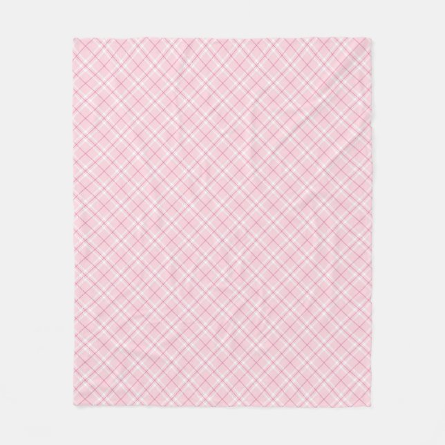Manta Polar Tela escocesa rosa clara (Anverso)