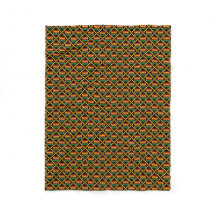Tela Kente Vertical Negra, Verde, Roja, Amarilla