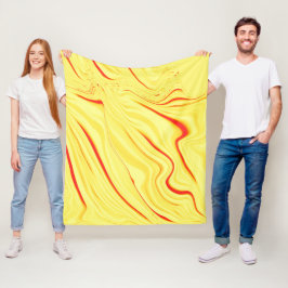 Manta Polar Tela ondulada con tonos amarillo claro, curva roji