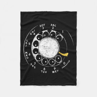 Manta Polar Teléfono Antiguo Dial Rotativo Gráfico Retro Opvio