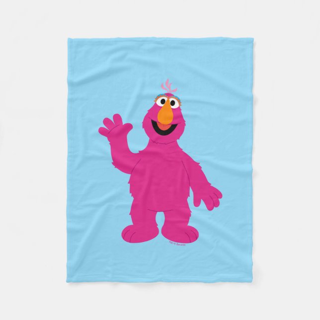 Manta Polar Telly Monster de Barrio Sésamo (Anverso)