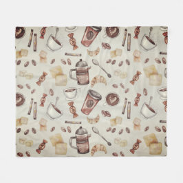 Manta Polar Tema de Coffee Lover 