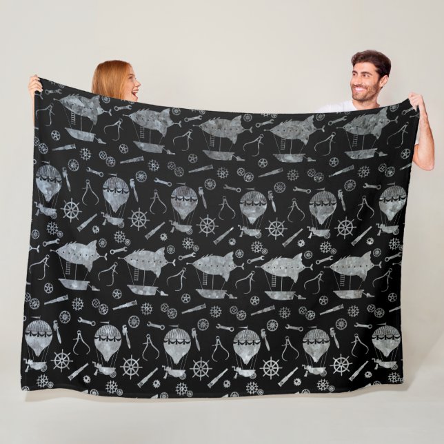 Manta Polar Tema del Airship Zinc Steampunk Silver (In situ)