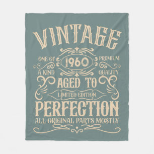 Manta Polar Tema del whisky de cumpleaños vintage personalizad