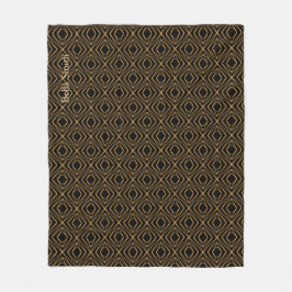 Manta Polar Temporada de Diamante Faux Gold en negro