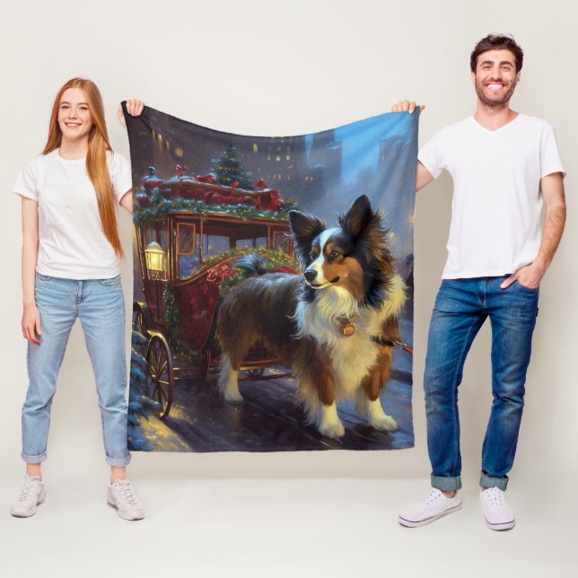 Manta Polar Temporada festiva de los Navidades Papillon (In situ)