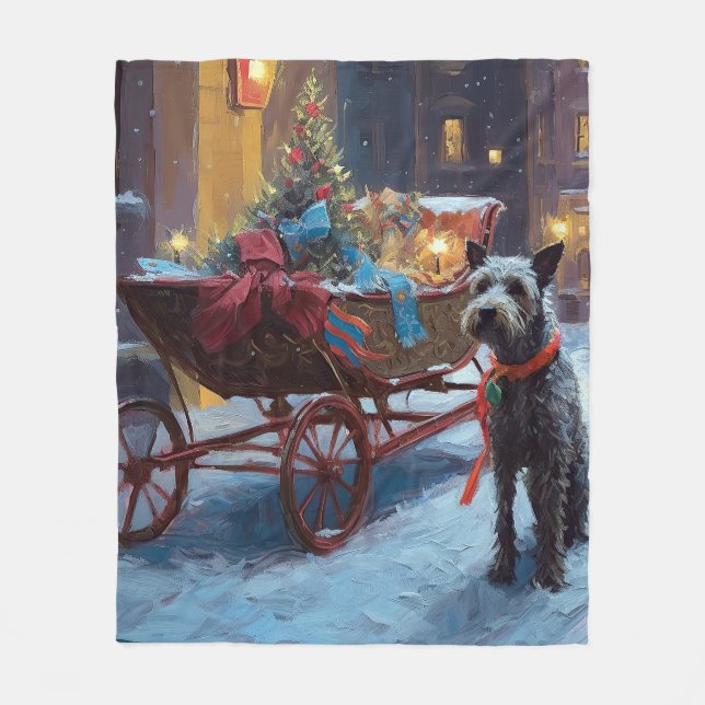 Manta Polar Temporada festiva de Navidades de Chesapeake (Anverso)