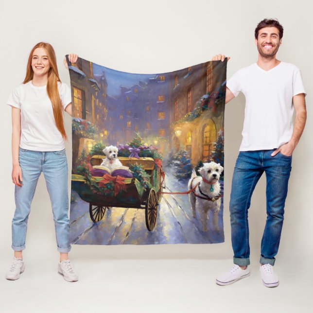 Manta Polar Temporada festiva de Navidades malteses (In situ)