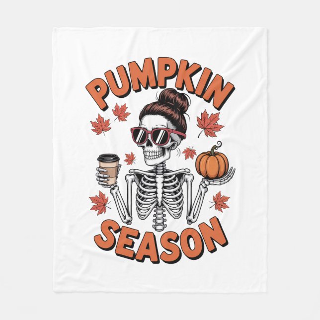 Manta Polar Temporada otoño de calabaza (Anverso)