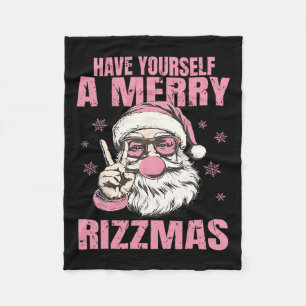 Manta Polar Ten un divertido Rizzmas Funny Pink Santa Ret