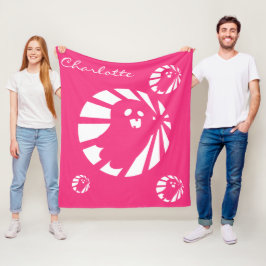 Manta Polar Tendencia Halloween con un gafa rosa y blanco