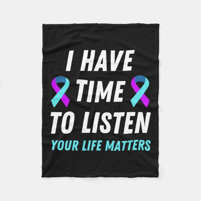 Manta Polar Tener Tiempo Para Escuchar La Conciencia Sobre La  (Anverso)