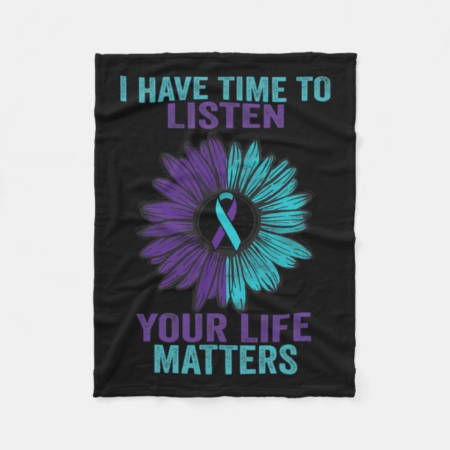 Manta Polar Tener Tiempo Para Escuchar La Conciencia Sobre La  (Anverso)