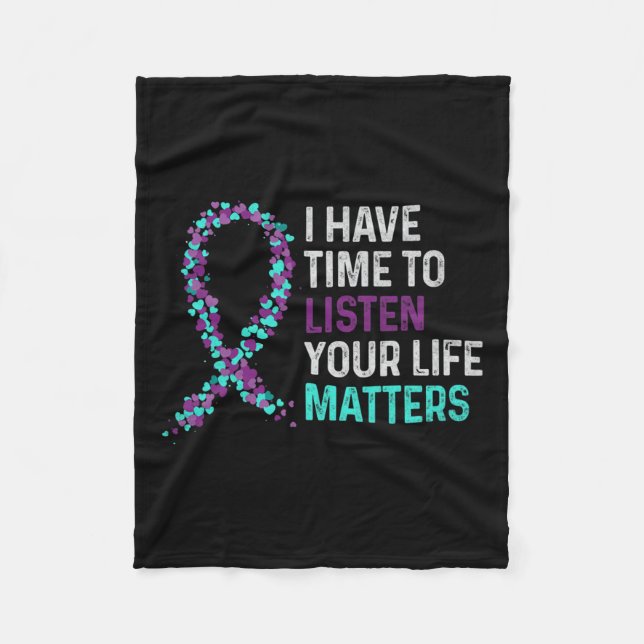 Manta Polar Tener Tiempo Para Escuchar Los Awarenes Suicidas D (Anverso)