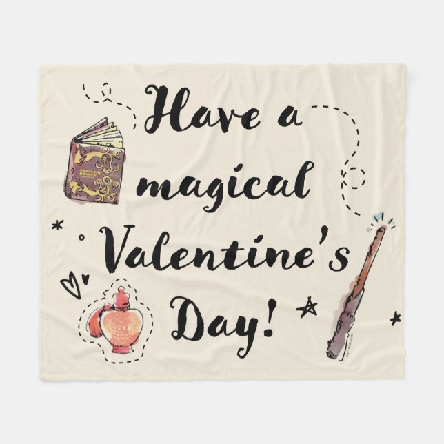 Manta Polar Tener Un El día de San Valentín Mágico (Frente (Horizontal))