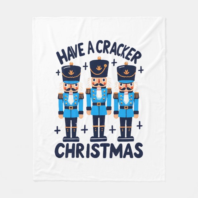 Manta Polar Tenga una navidad cascanueces (Anverso)