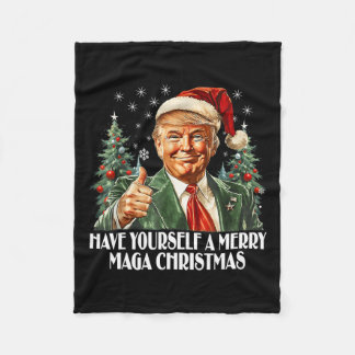 Manta Polar Tengan Feliz Navidad - Trump Navidad Pajam