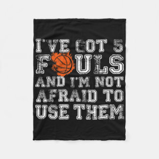 Manta Polar Tengo 5 Fouls Bysketbyll Regalo Hombres Mujeres Ni