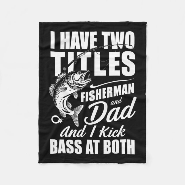Manta Polar Tengo Dos Títulos El Pescador Papá Pescador - Padr (Anverso)