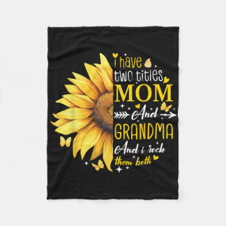 Manta Polar Tengo Dos Títulos Mamá Y Abuela Madre Girasol