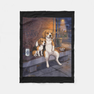 Manta Polar Tengo Ese Perro En Mí Funny Beagle Fumando Cerveza