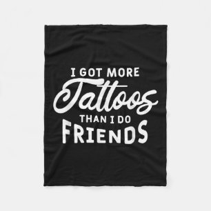 Manta Polar Tengo Más Tatuajes Que Amigos Tattoo Lover