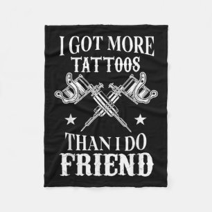 Manta Polar Tengo Más Tatuajes Que Amigos Vintage Tatto