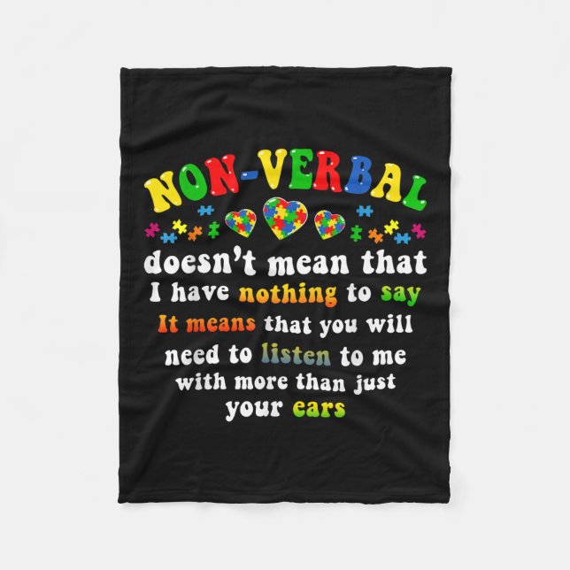 Manta Polar Tengo Pieza De Rompecabezas De Conciencia Del Auti (Anverso)