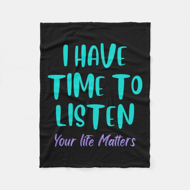 Manta Polar Tengo Tiempo Para Escuchar La Prevención De La Con (Anverso)