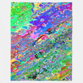 Manta Polar Teñido anudado ácido psicodélico Trippy de la cera