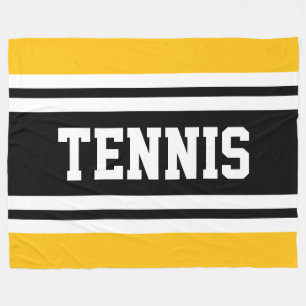 Manta Polar TENIS Amarillo Atlético Negro Blanco Rayas de Carr
