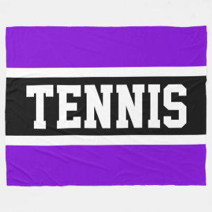 Manta Polar TENIS Deporte Divertido Rayas Negras Blancas Morad