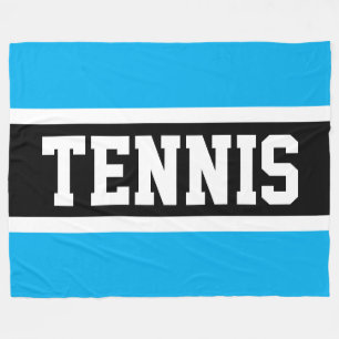 Manta Polar TENIS Deportivo 70s Azul Azure Negro Blanco Rayas