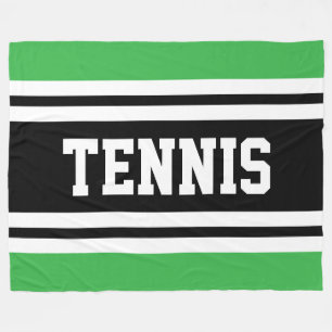 Manta Polar TENIS Divertido Verde Brillante Blanco Negro Rayas