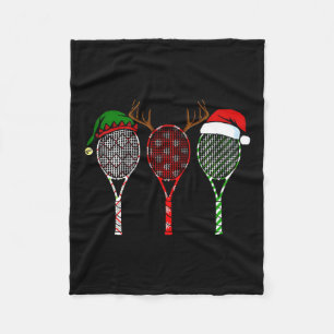 Manta Polar Tenis Feliz Navidad 3 Navidades de raquetas de ten