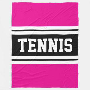 Manta Polar TENIS Negrita Divertida Rayas de Carreras Rosa Bri