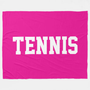 Manta Polar TENNIS Deportivo Deportivo Texto Blanco Sobre Rosa