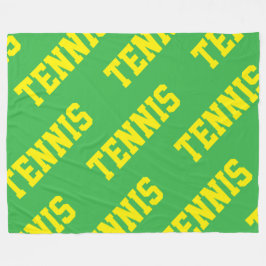 Manta Polar TENNIS Diagonal Bright Yellow Text On Kelly Green