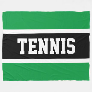 Manta Polar TENNIS Fun Sporty Brillante Rayos Blancos Negros