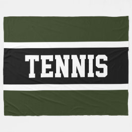 Manta Polar TENNIS Fun Sporty Dark Green White Stripes