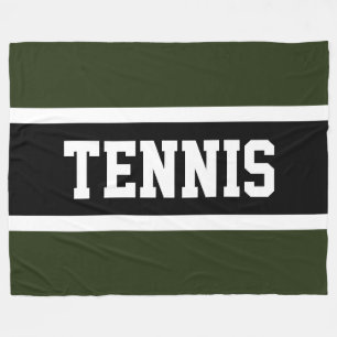 Manta Polar TENNIS Fun Sporty Dark Green White Stripes