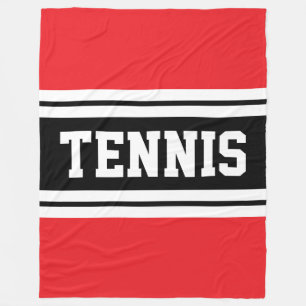 Manta Polar TENNIS Negrita Divertida Rayas de Carreras Rojo Br
