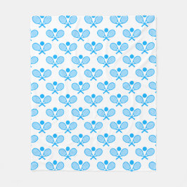 Manta Polar Tennis Seamless Pattern - Blue Racket and Ball on 
