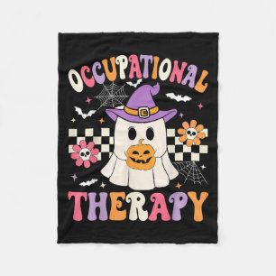 Manta Polar Terapia Ocupacional Halloween Ot Retro Ghost Ot H