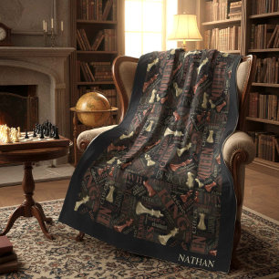 Manta Polar Términos y piezas de ajedrez Copper y Gold ID784