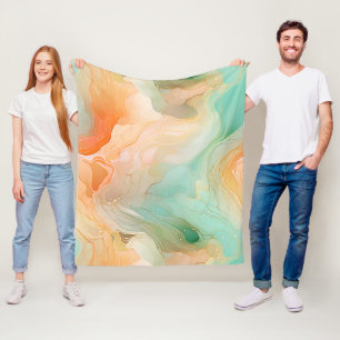 Manta Polar Terracota de patrón sin soldadura de mármol